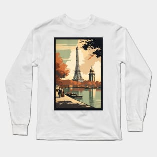 Old postcard of paris Long Sleeve T-Shirt